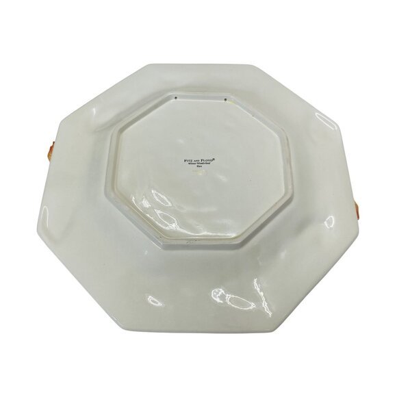 Fitz & Floyd Winter Wonderland Handcrafted Octagonal Plate Holly Berries12 in - Picture 3 of 5